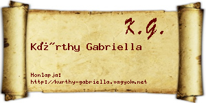 Kürthy Gabriella névjegykártya