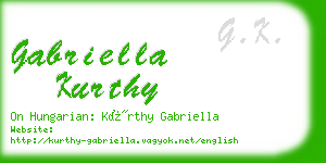 gabriella kurthy business card